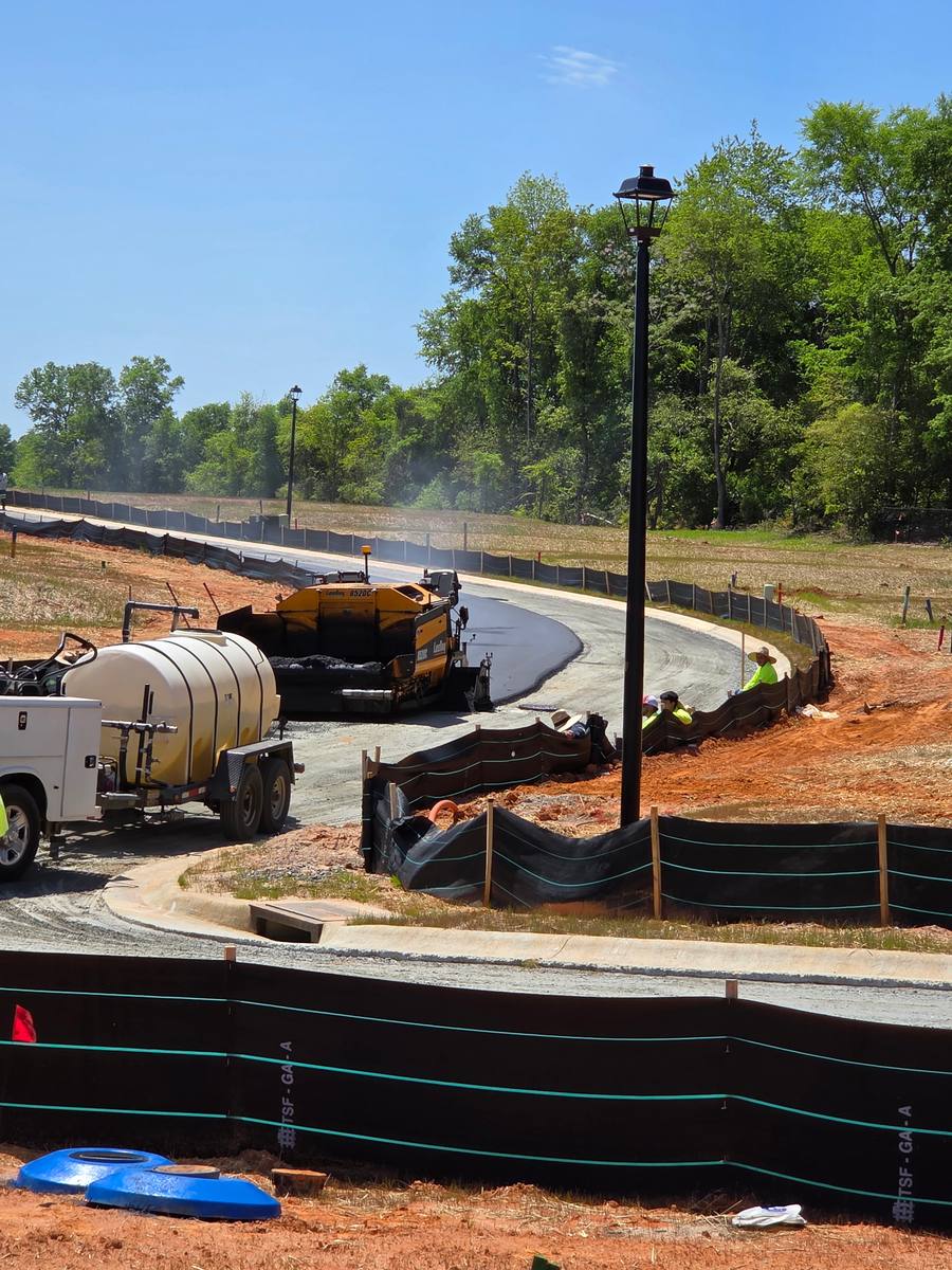 Paving day on a new street